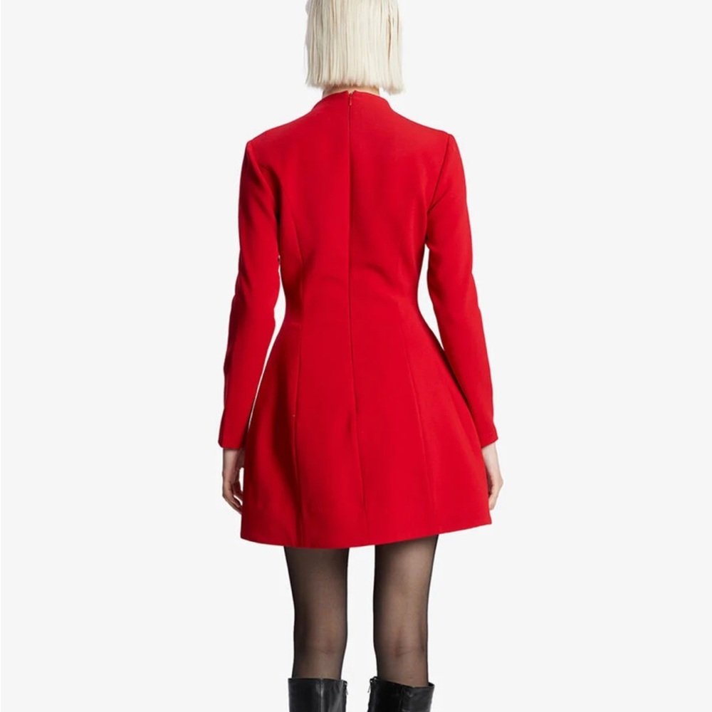 Bardot Red Long Sleeve Sheath Mini Dress - Picture 4 of 8